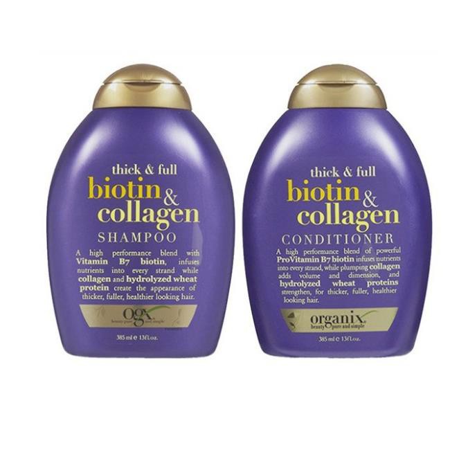 [Sale] Dầu gội - dầu xã kích mọc tóc Thick & full Biotin & Collagen Shampoo + Conditioner OGX -2Do Comestics