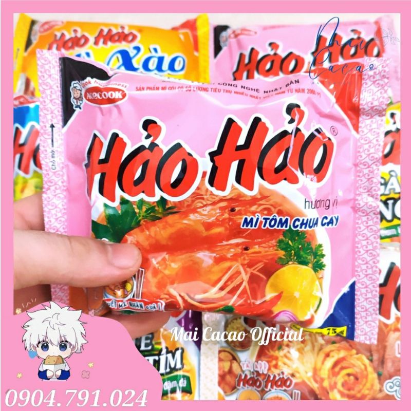 Gói Mì Tôm Hảo Hảo vị Chua cay/ Sa tế hành tím/Sườn heo/Gà vàng/Mì xào chua
