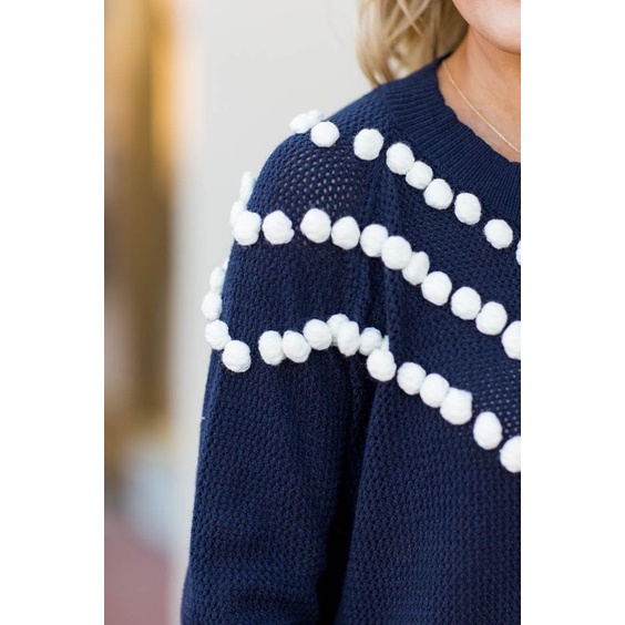 Bông pom pom màu trắng trang trí