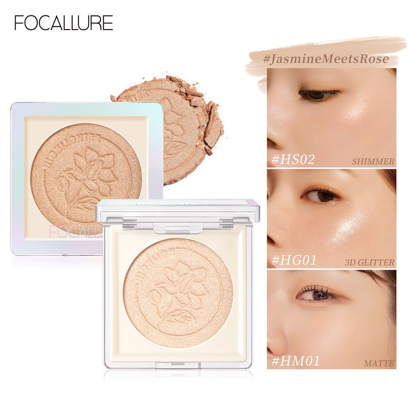 Phấn Bắt Sáng Focallure Với Hương Thơm Tinh Dầu Hoa Nhài Và Hoa Hồng Quyến Rũ Cho Nữ 50G