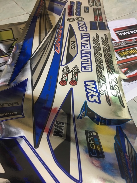 Tem rời Galaxy crom Xanh bạc  -1