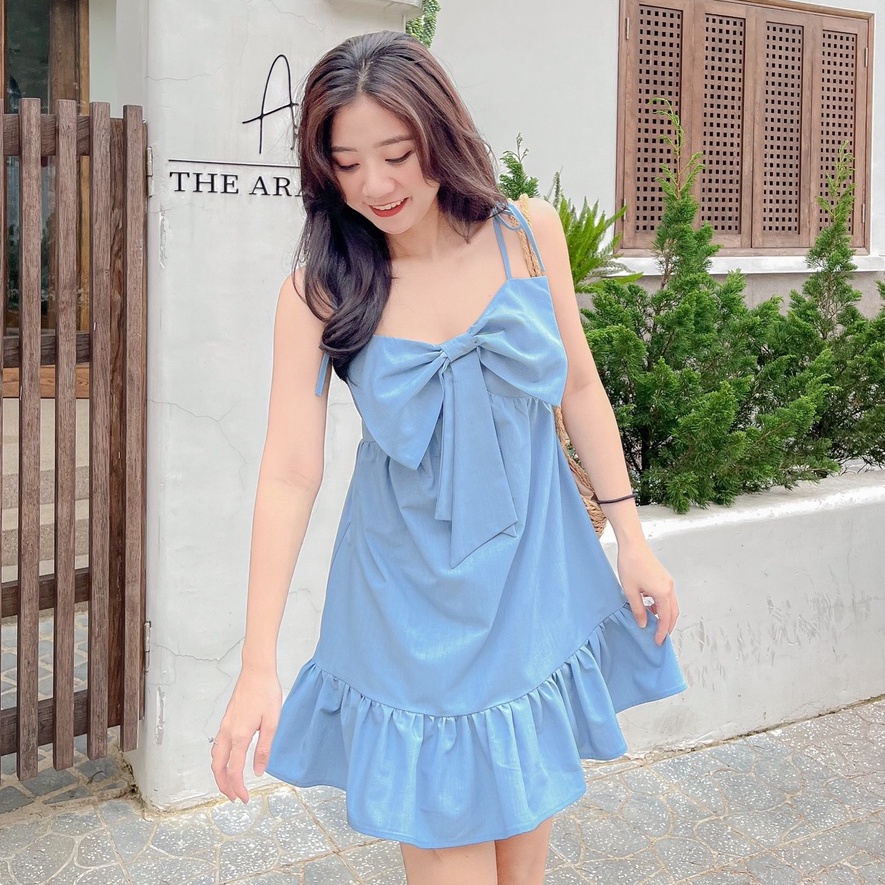 Đầm BOWTIE - Đầm dây nơ ngực tùng xòe