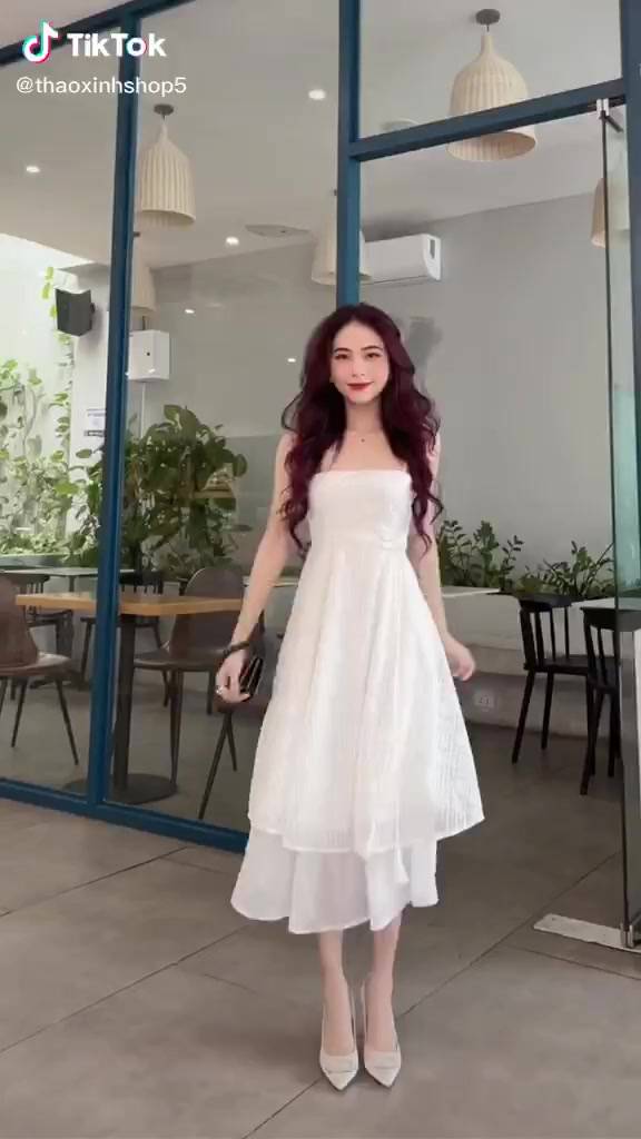 Set áo khoác + maxi trắng | BigBuy360 - bigbuy360.vn