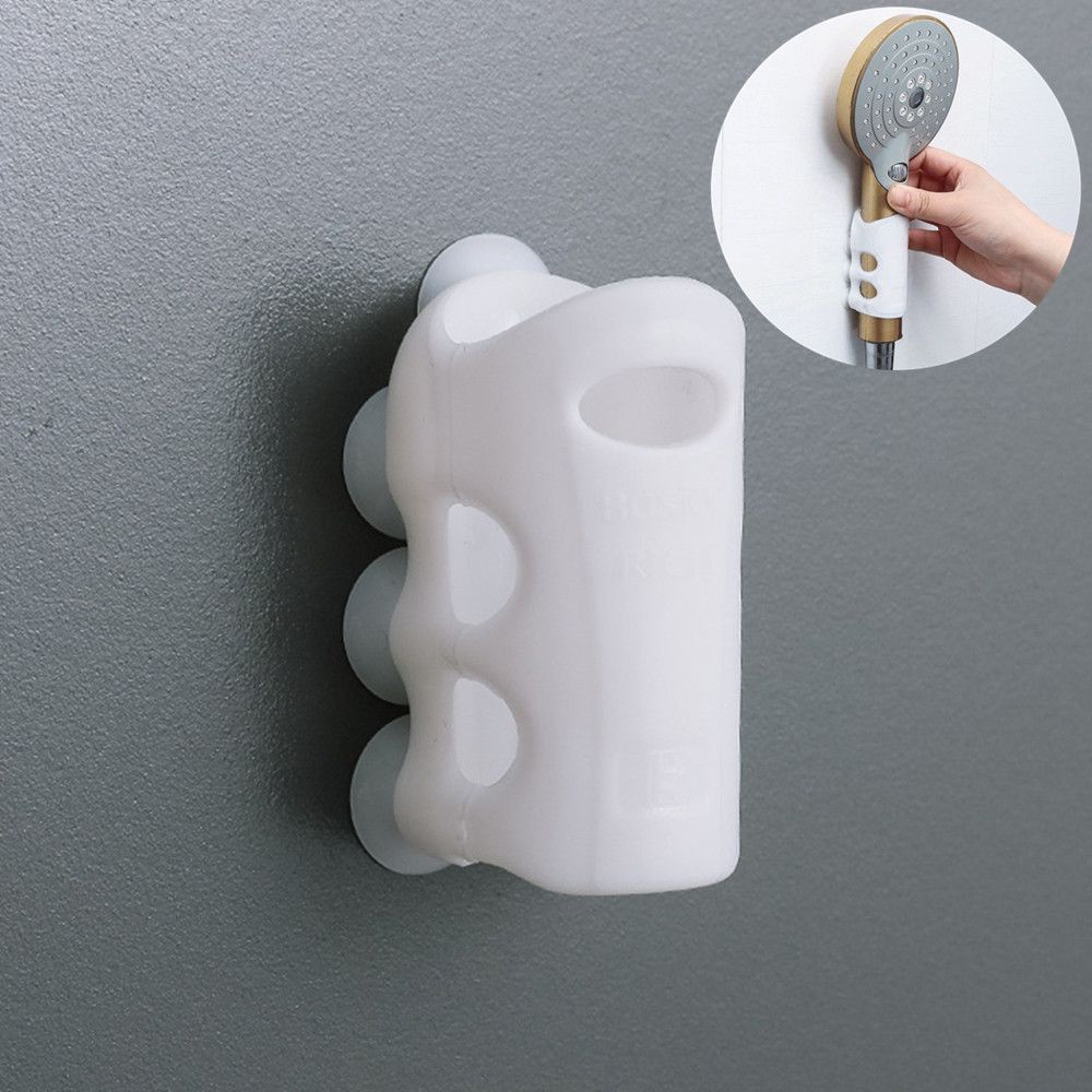 Giá Đỡ Đầu Vòi Hoa Sen Bằng Silicone Có Giác Hút Siêu Bền Tái Sử Dụng Được