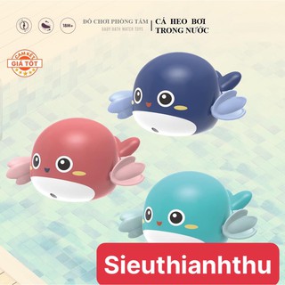 Đồ chơi nhà tắm cho bé trai bé gái, rùa bơi cá heo bơi vặn dây cót thả bồn tắm vui nhộn đáng yêu