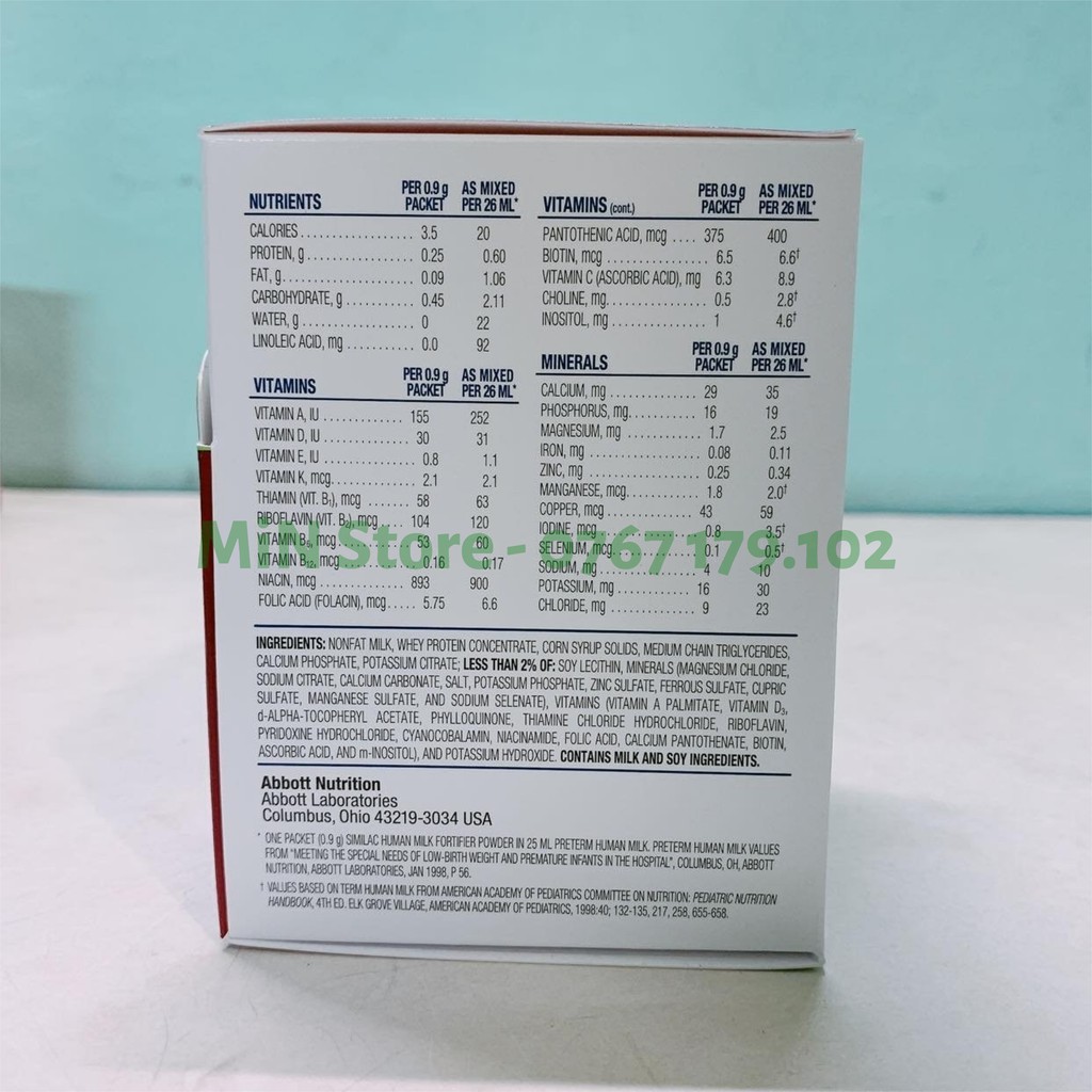 Sữa Similac Human Milk Fortifier [ 10 gói x 0.9g] SIMILAC HMF ABBOTT