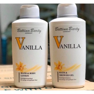 Sữa dưỡng thể, dưỡng tay Bettina Barty, Sữa dưỡng thể hương hoa Vanilla 500ml Ouibeaute