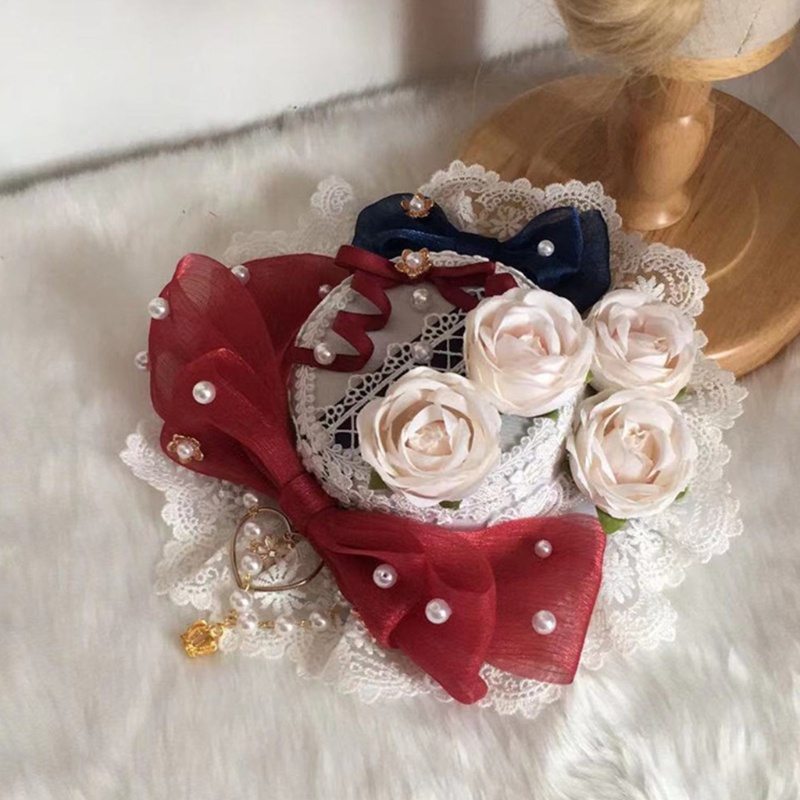 Flgo Băng Đô Ren Lưới Đính Nơ Phong Cách Lolita Ngọt Ngào