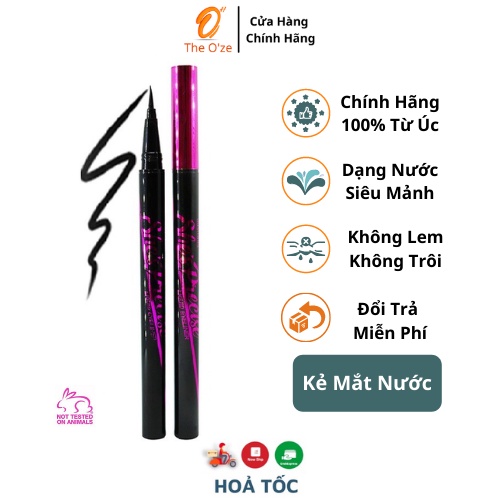 Kẻ Mắt Nước Siêu Mảnh Không Lem Không Trôi - Australis She's Precise Liquid Eyeliner