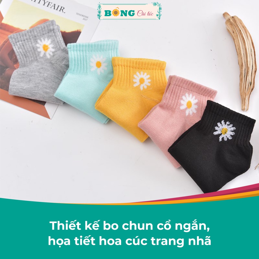 Tất nữ cổ ngắn họa tiết caro thời trang phong cách Hàn Quốc TN10 - Vớ BÔNG Cài Tóc
