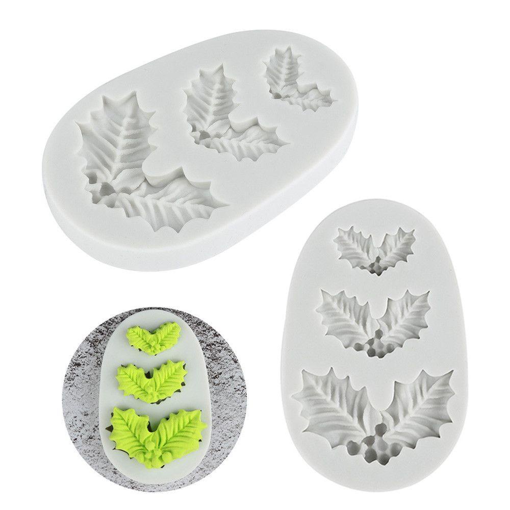 LEISURE Khuôn Làm Bánh Chất Liệu Silicone Hình Chiếc Lá Dễ Thương