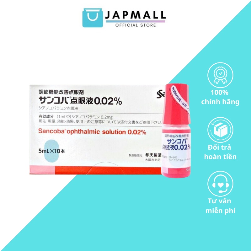 Nhỏ mắt sancoba Nhật Bản chống cận thị 5ml Japmall