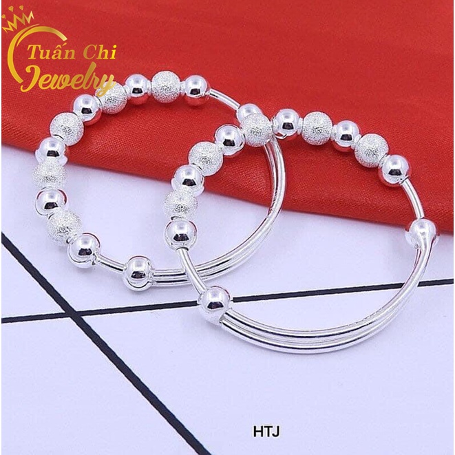 ⚡FREESHIP⚡ Set Vòng Tay Bạc, Lắc Tay Nữ Cao Cấp Cho Mẹ Và Bé, Hạt Bi Xinh Xắn, Dễ Thương