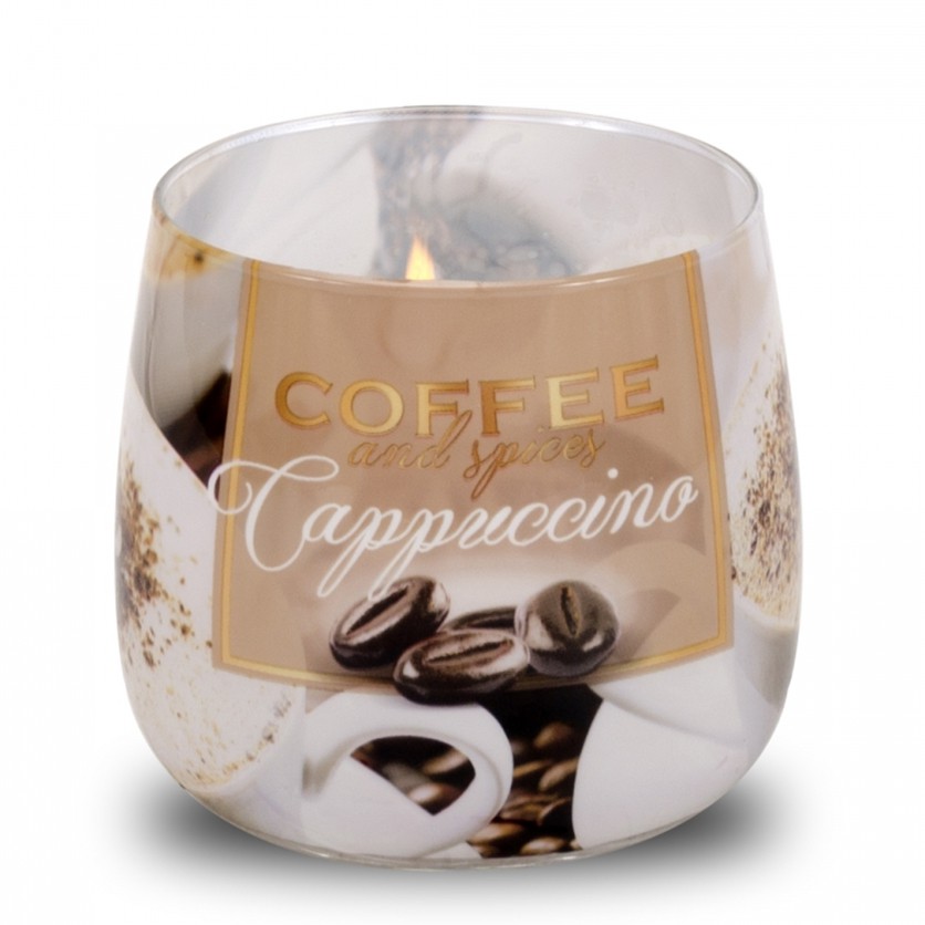 Nến thơm tinh dầu Bartek CÀ PHÊ CAPUCHINO thơm phòng, khử mùi 100g - Nến thơm phòng thiên nhiên
