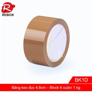 Băng dính đục 4.8cm - 12 cuộn băng keo màu nâu đóng hàng