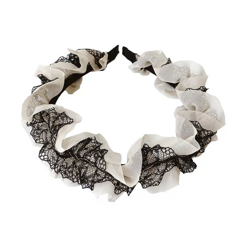 Băng đô ren lưới mới phong cách Retro