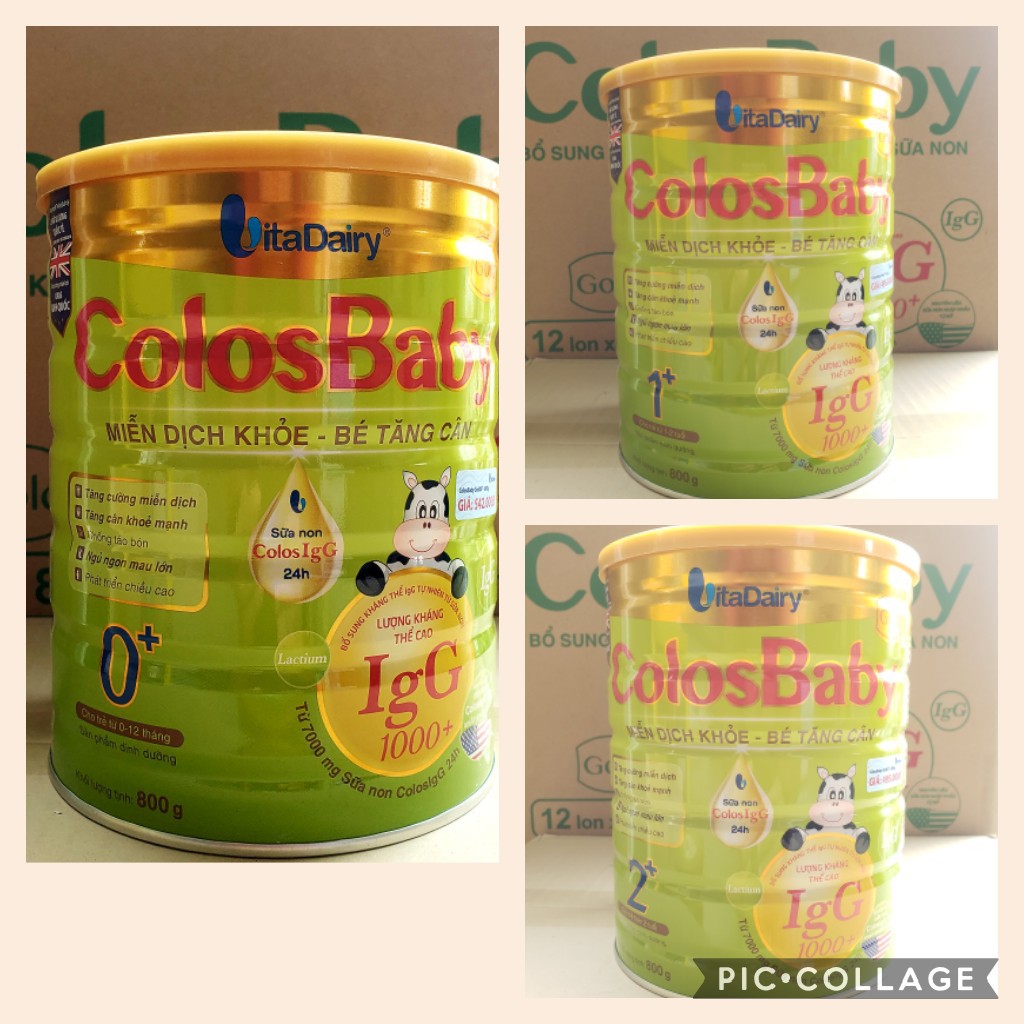 Sữa non ColosBaby 800g Các số 0+ và 1+ 2+