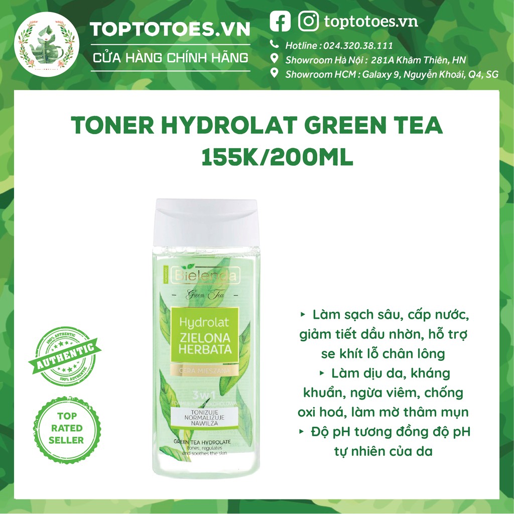 [Mã SKAMPUSH11 giảm 10% đơn 200k] Gel rửa mặt & Toner Bielenda Green Tea làm sạch sâu, kiềm dầu, giảm mụn | BigBuy360 - bigbuy360.vn