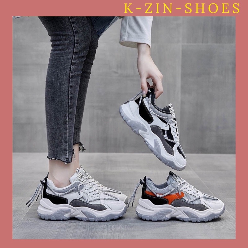 Giày thể thao Sneaker nữ vải thoáng khí,2 dây đan chéo có đế răng chống chơn trượt[ hàng sẵn ]