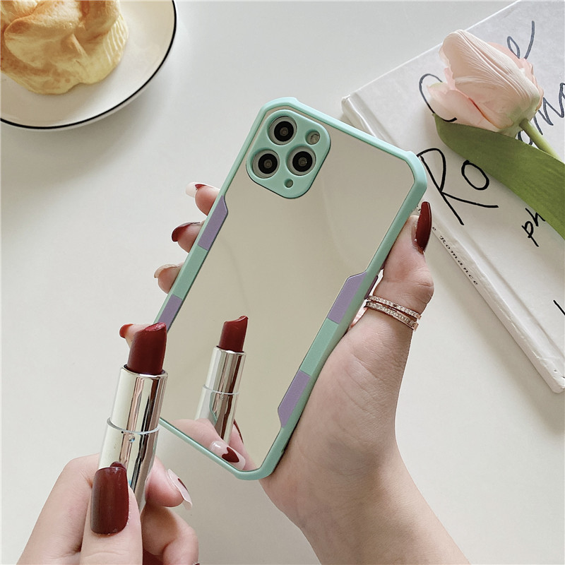 samsung phone case samsung note10 note10pro note20 note20pro note20plus m30s m21m10 a10 a11 Skin feel contrast color makeup mirror phone case