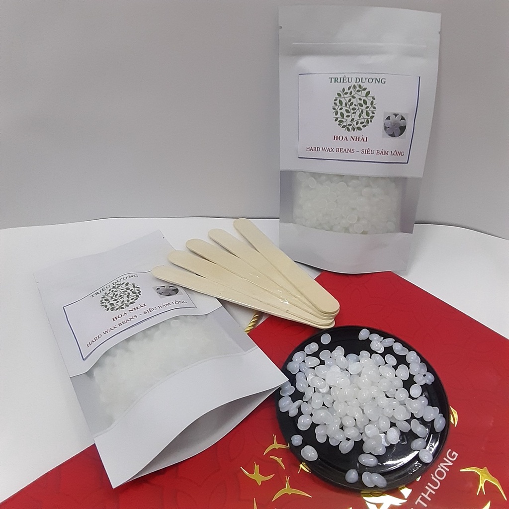 Sáp wax cao cấp HƯƠNNG HOA NHÀI TD bịch túi zip bạc 100gr, bám lông đi lông hiệu quả. Tặng que lấy sáp.