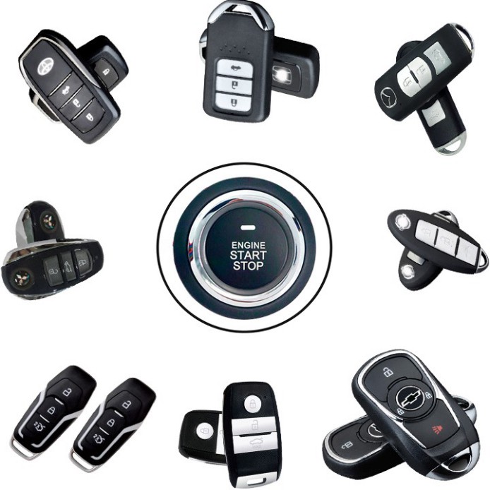 Sản Phẩm Bộ chìa khóa thông minh START-STOP điều khiển từ xa thương hiệu cao cấp OVI, dùng Jack zin cho các hãng xe ô tô