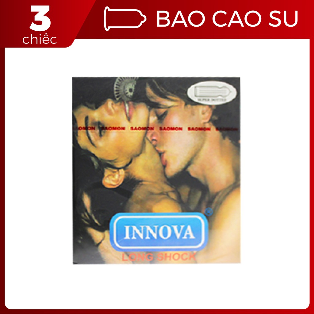 [Che tên kín đáo]Bao cao su Innova Long Shock hộp 3 chiếc - Bigbull Shop