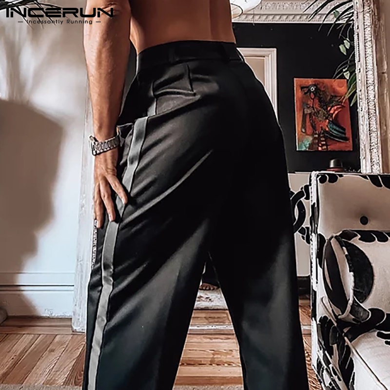 Quần baggy Incerun dáng dài phối màu cá tính dành cho nam