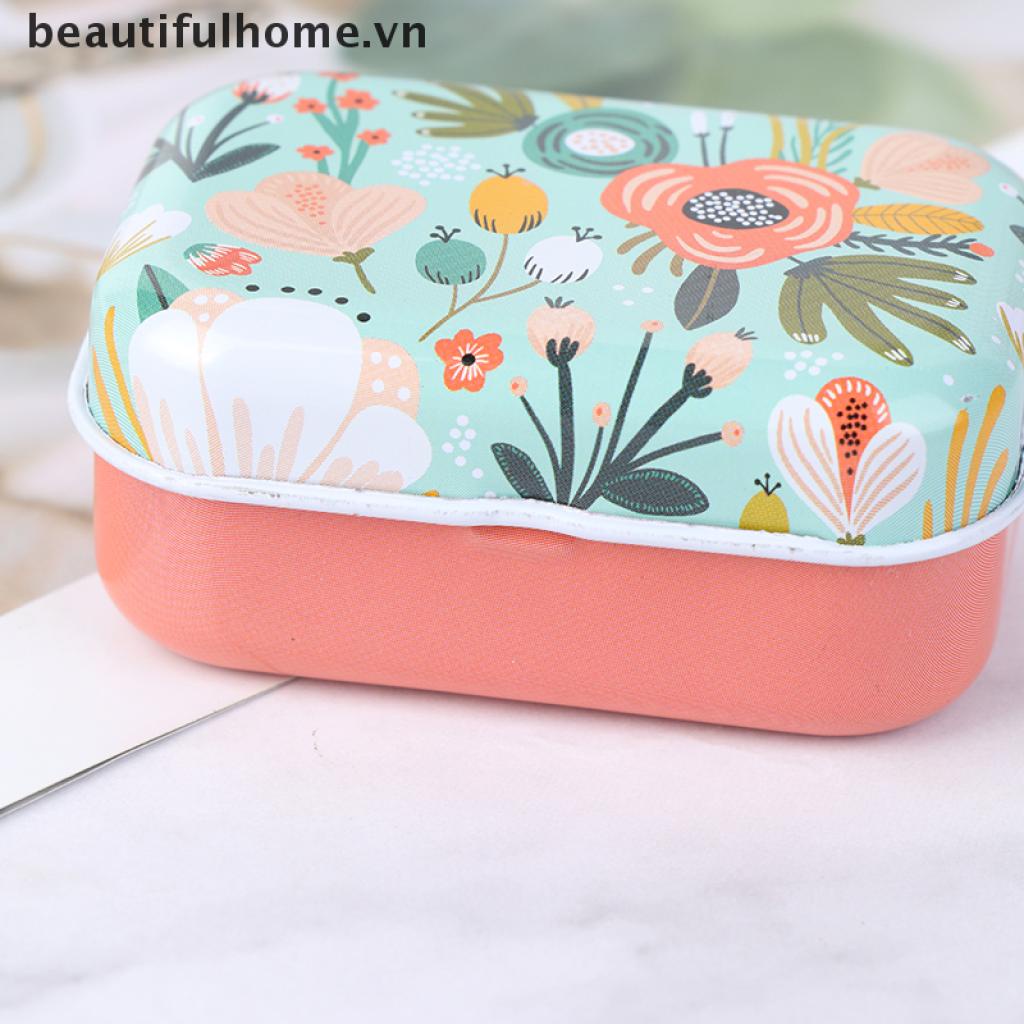Hộp Thiếc Mini Họa Tiết Hoa Đáng Yêu