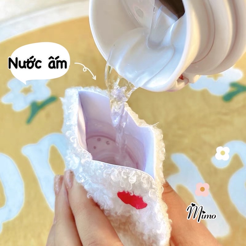 Túi chườm nóng lạnh lông thỏ mềm các mẫu cute giảm đau bụng kinh, túi chườm giữ ấm cho mùa đông