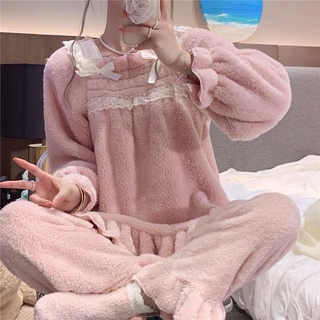 BỘ NGỦ GẤU BÔNG ẤM  MÙA ĐÔNG ULZZANG
