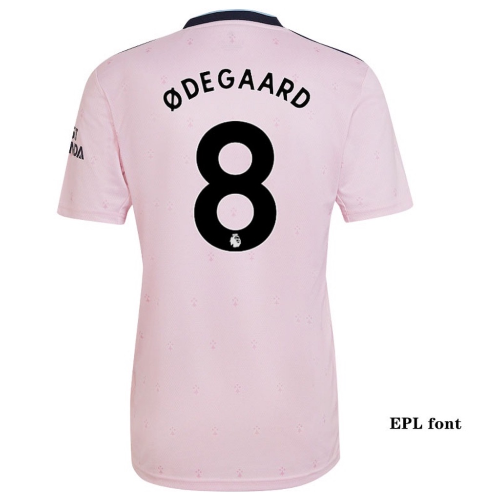 Áo Thun Số 22-23 Arsenal Sân Khách Màu Hồng Size s-4xl