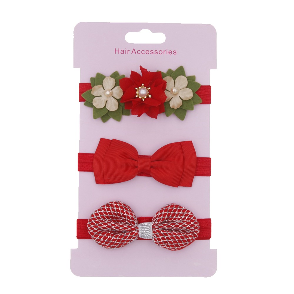 Set 3 Băng Đô Đính Hoa/Ngọc Trai Giả Xinh Xắn Cho Bé Gái