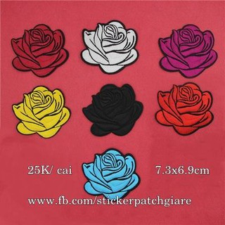 sticker/ patch ủi hoa hồng (còn vàng, tím, xám)