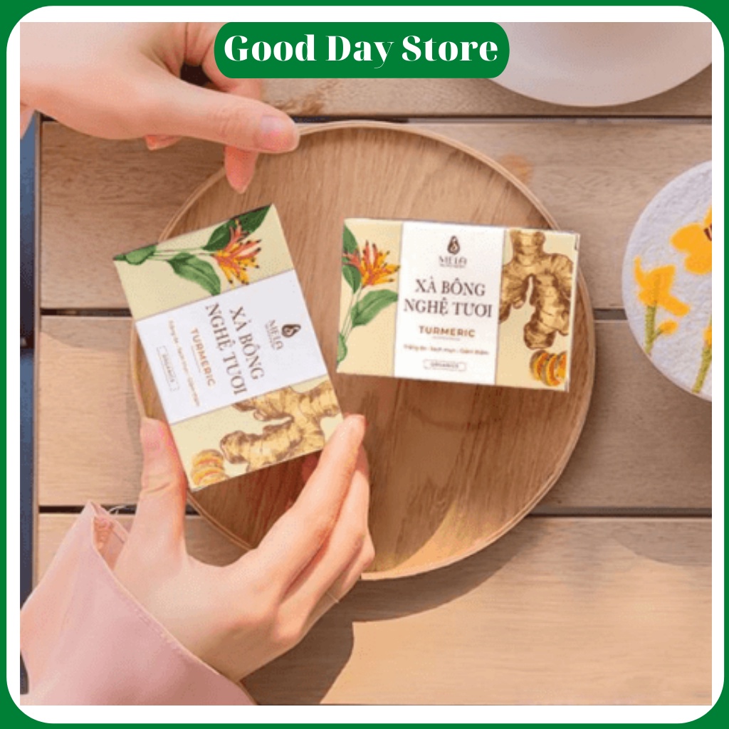 Xà Bông Nghệ Tươi Mela - Xà phòng nghệ thiên nhiên Handmade Natural Organic Soap 100g