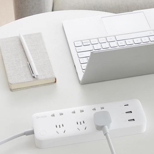 Ổ cắm 𝗫𝗶𝗮𝗼𝗺𝗶 ZMI Power Strip 6 cổng 2 USB CX05 - Ổ cắm điện  𝗫𝗶𝗮𝗼𝗺𝗶 Mi Power Strip 6 cổng 3 USB CXB6-1QM  - MiHouse