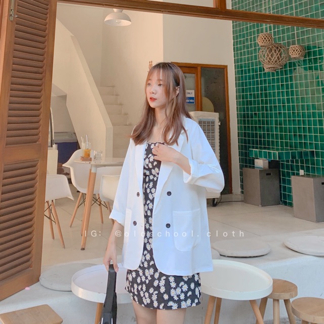 ÁO BLAZER TRƠN ĐEN HÀN QUỐC 1 LỚP (ảnh thật/chính chủ)