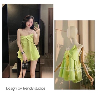 Set đồ 2 dây bánh bèo tiểu thư lụa cát cao cấp dạo phố xinh (B16)
