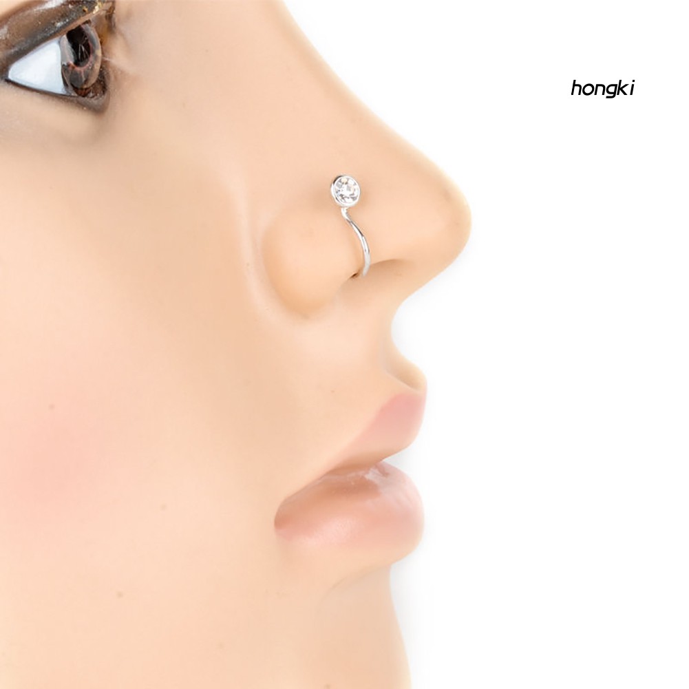 Khuyên Mũi Dạng Kẹp Không Cần Bấm Lỗ Thời Trang Độc Đáo Cho Nữ