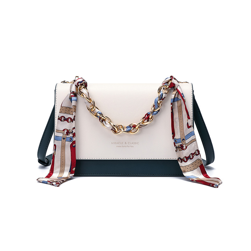 Túi đeo vai IELGY hình vuông nhỏ gọn phối dây đeo sợi xích thiết kế thời trang cho nữ