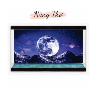 TRANH MẶT TRĂNG 3D DÁN HỒ CÁ NEW MOON_NÀNG THƠ