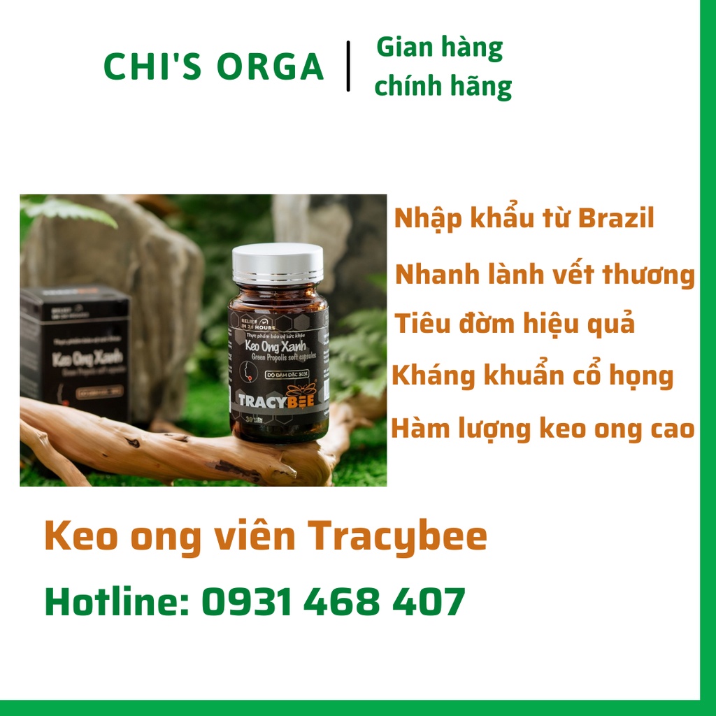 Keo ong Tracybee đậm đặc 30 viên nhập khẩu Brazil (Dạng Viên)