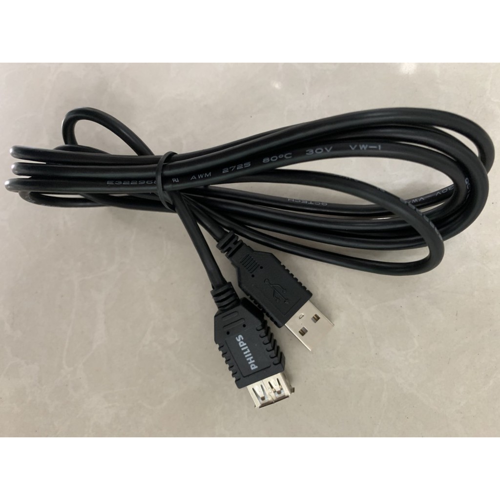 Cáp usb nd Philips 2.0 (1.8m) SWU2212/10 , Cáp usb nối dài 2.0 Philips 1.8m SWu2210/10