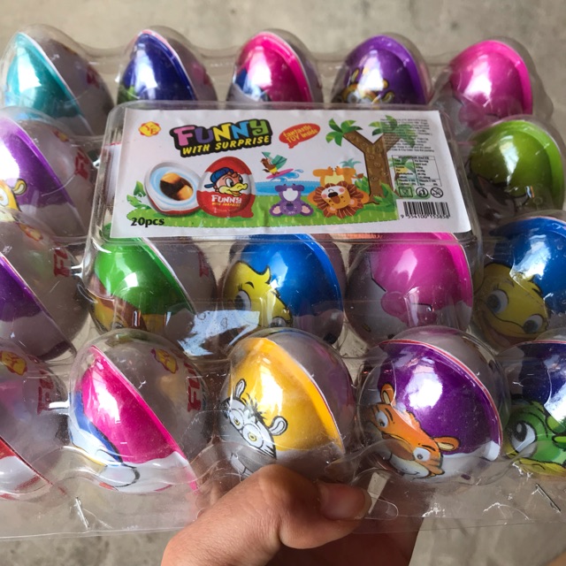 Khay 20 quả trứng hình con vật SỈ ĐỒ TRẺ EM