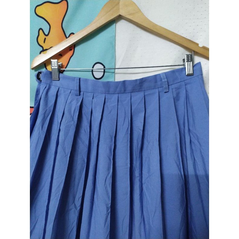 Set 2món áo khoác + váy xếp ly xanh size XL | BigBuy360 - bigbuy360.vn