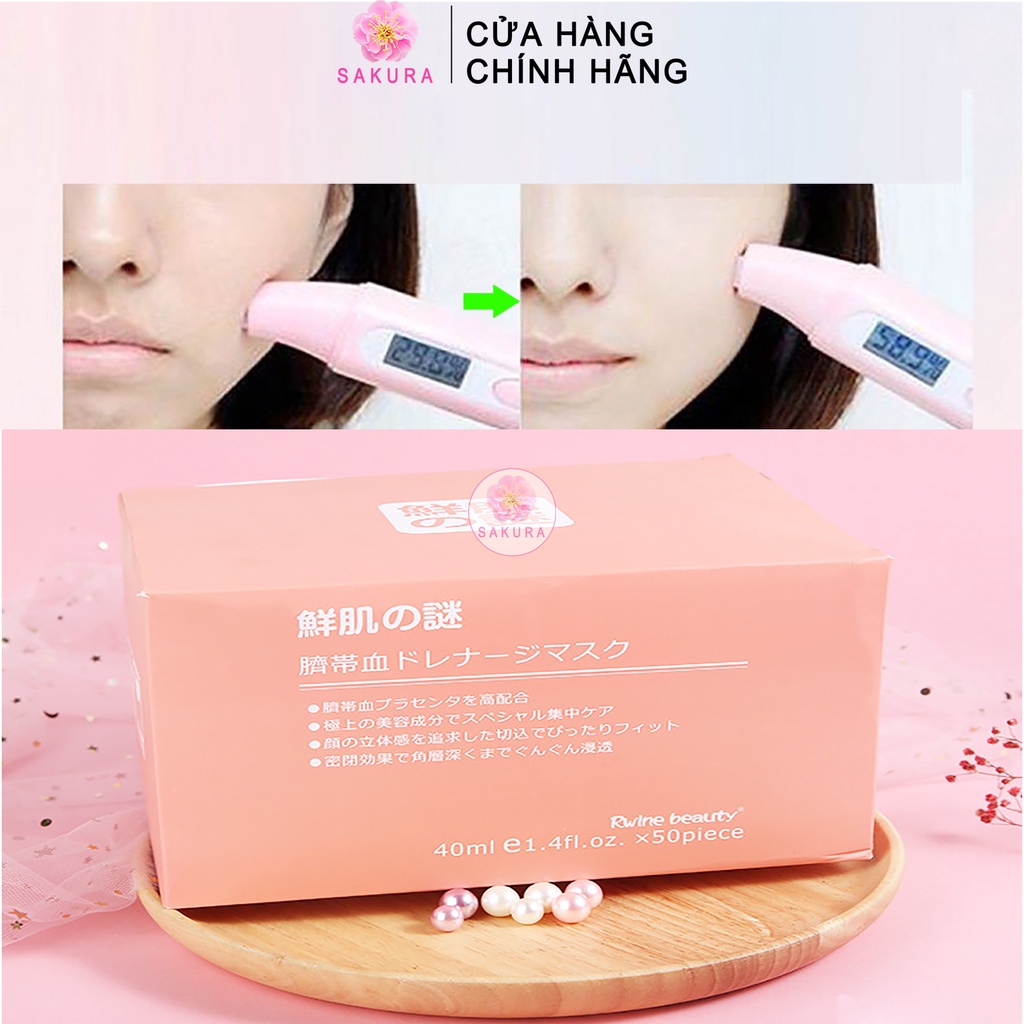 Mặt nạ nhau thai cừu Mask dưỡng ẩm cấp nước trắng da chống lão hoá bổ sung collagen tế bào gốc Nhật Bản SAKURA 40ml