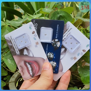 ĐÁ ĐÍNH RĂNG VỈ SÁNG ĐẸP - COMBO 1 Vỉ Đá Đính Răng Vỉ Austria Kèm 1 Keo 1 Bút Đính