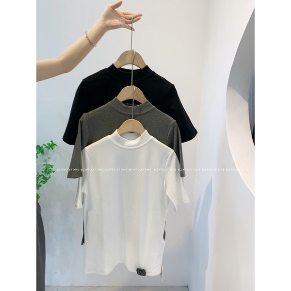 Áo trơn basic cổ 2p [ Hình thật ]