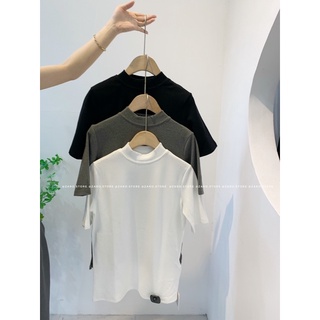 Áo trơn basic cổ 2p