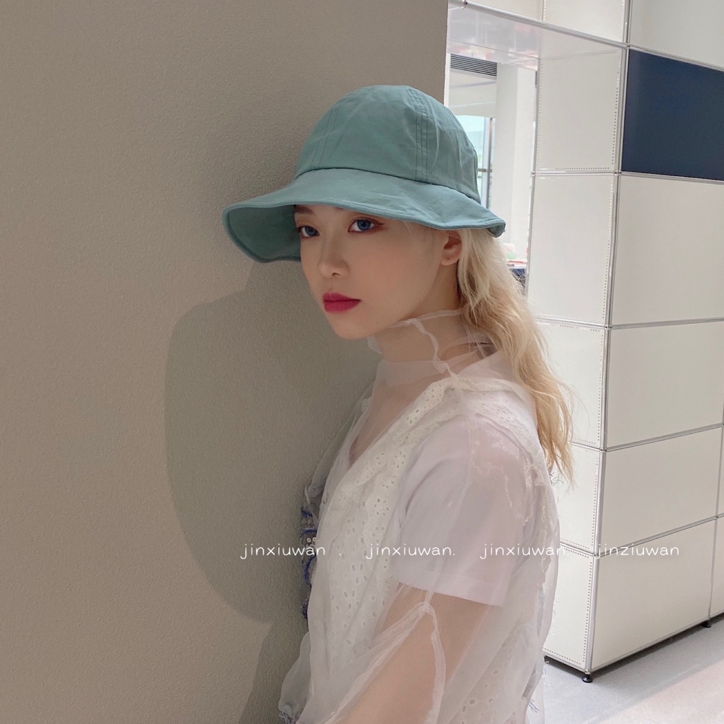 Mũ tai bèo che mặt chống nắng phong cách Nhật Hàn thời trang mùa hè dễ phối đồ dành cho nữ có chỗ để buộc tóc đuôi ngựa